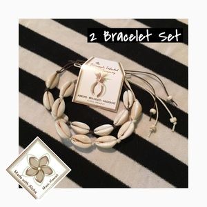Set of 2 Hawaii Cowrie shell bracelets